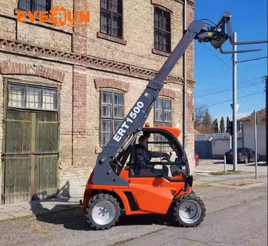 Everun Ert1500 1.35ton 静水圧 EPA4 エンジンミニ伸縮テレハンドラーホイールローダー建設機械用